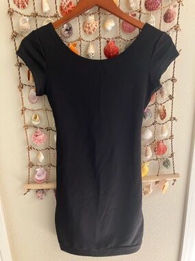 Classic Black Mini Dress with Scoop Neck